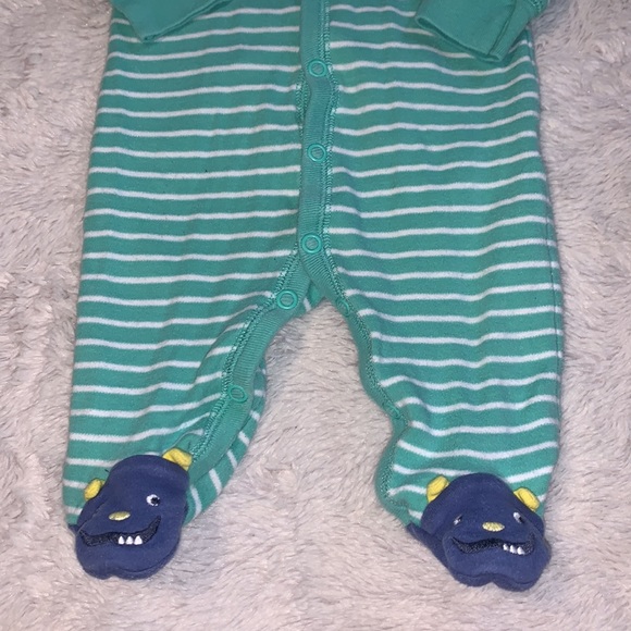 (2 for $10) carters monster footie/ sleeper - Picture 3 of 5